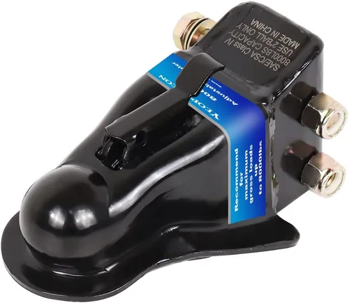 Vista 6 de Acoplador de remolque ajustable bola de 2-5/16", capacidad del acoplador de remolque 14000 libras, negro