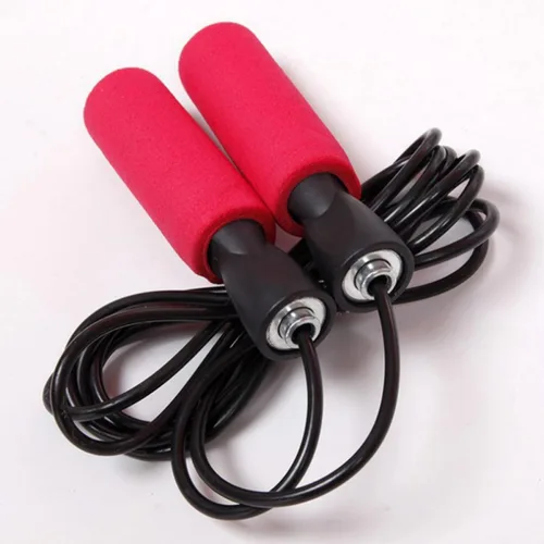 Vista 4 de ABOOFAN 2PCS Ball Bearing Jump Rope for Fitness Speed Skipping Thickened PVC Cord Ergonomic Non-slip Handles Scuff-resistant Rope for Women Men