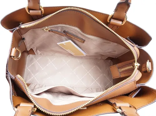 Vista 6 de Michael Kors Reed Bolso bandolera grande marrón con cinturón, Marrón