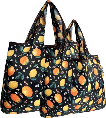 Vista 11 de Bowbear Bolsa de compras reutilizable de nailon plegable (juego de 2), cachemira colorida