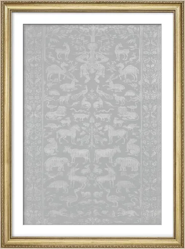 Vista 59 de MUDECOR Lienzo enmarcado prémium para pared, pinos nevados en bosque de invierno, ilustraciones modernas, arte contemporáneo, escénico, divertido