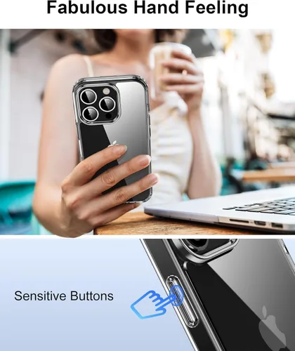 Vista 106 de HOOMIL Funda para iPhone 7 Plus/iPhone 8 Plus de 5.5 Pulgadas, sin amarillamiento, protección contra caídas, cubierta trasera dura transparente