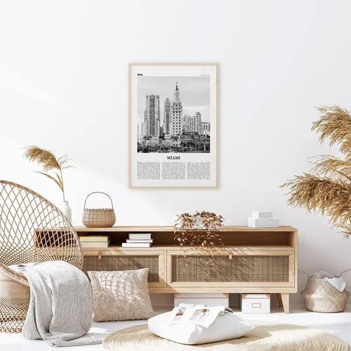 Vista 3 de Miami Print Torre de la Libertad en Blanco y Negro, Arte de Pared de Miami, Póster de Miami, Foto de Miami, Decoración Miami, Miami Beach, Florida