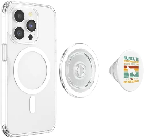 Vista 4 de Amor Chica Y Pastor Aleman German Shepherd Mom Dog Lover PopSockets MagSafe PopGrip for iPhone