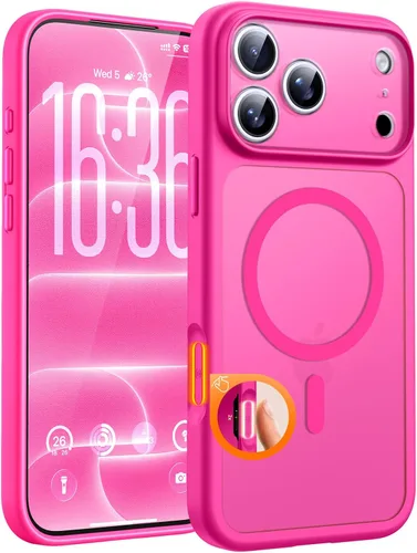 Vista 896 de TOCOL Funda magnética 3 en 1 para iPhone 15 Pro, mejorada [protección completa de cámara] con 2 protectores de pantalla, compatible con MagSafe Gris