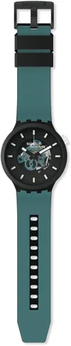 Vista 2 de Swatch Reloj de cuarzo biocerámico grande y audaz, Negro