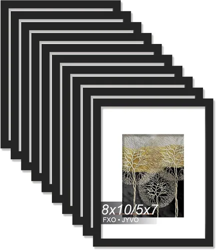 Vista 85 de Fxojyvo Marco de Fotos de 4x6, Muestra Foto de 3.5x5 con Paspartú o 4 x 6 Sin Paspartú, Liviano y de Alta Transparencia Marco de 4 por 6 para Pared