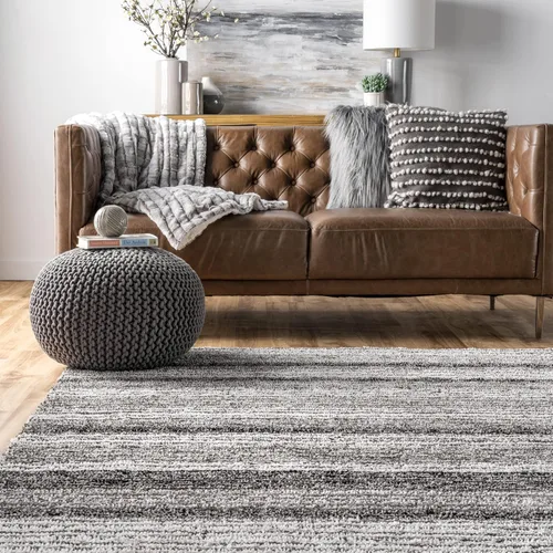 Vista 7 de nuLOOM Classie - Alfombra de pelo largo, tejida a mano, 3 x 5 pies, ovalada, gris multicolor