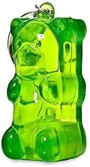 Vista 6 de Gummygoods Llavero de oso de goma de tamaño mordido, luz nocturna para niños, luz LED, batería incluida