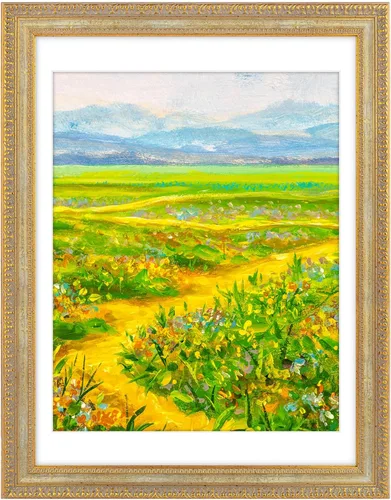 Vista 12 de Golden State Art, Marco de fotos vintage adornado de 14 x 18 pulgadas con paspartú blanco para fotos de 11 x 14 pulgadas o 14 x 18 pulgadas sin