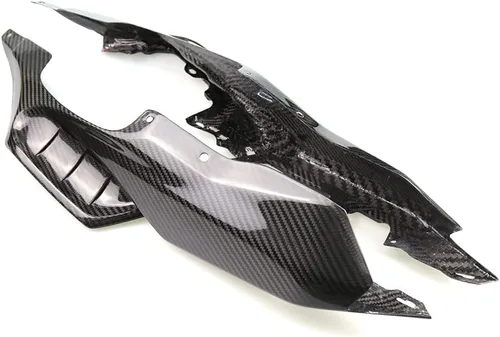 Vista 13 de Cubiertas de entrada de aire de fibra de carbono para motocicleta, panel de protección lateral del tanque, modificación de carenado para Yamaha
