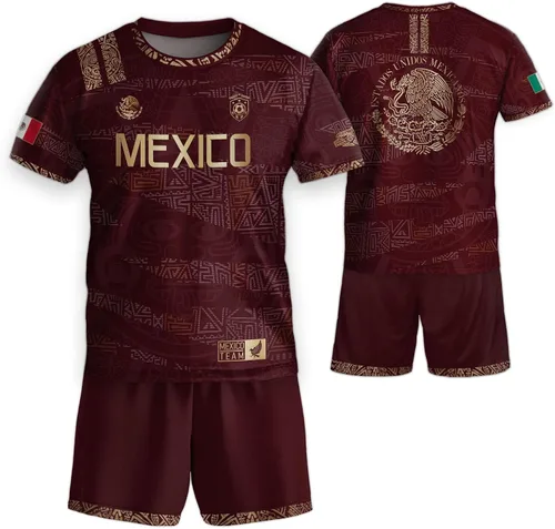Vista 16 de Camiseta de Fútbol Juvenil de México, Camisetas de Fútbol Mexicanas para Niños, Camisetas de México para Niños, Camiseta de Fútbol Mexicana