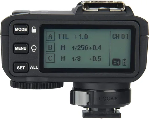 Vista 3 de Godox Disparador de flash inalámbrico X2T-S TTL para Sony, conexión Bluetooth, 1/8000s HSS, 5 botones de grupo separados, rueda de control