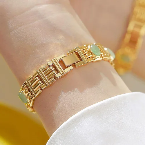Vista 4 de Reloj de pulsera vintage para mujer, reloj de pulsera de cuarzo de acero inoxidable, resistente al agua