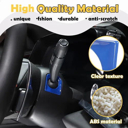Vista 3 de Cubierta para base de barra de dirección, cubierta decorativa compatible con Chevrolet Corvette C8 2020 2021 2022 2023, plástico ABS para volante
