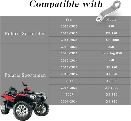 Vista 4 de Palanca de Cambio de Marcha Atrás de Acero Mejorada con Biela Acodada Compatible con Polaris Sportsman 550 850 SP 850 X2 550 850 XP 550 850 1000