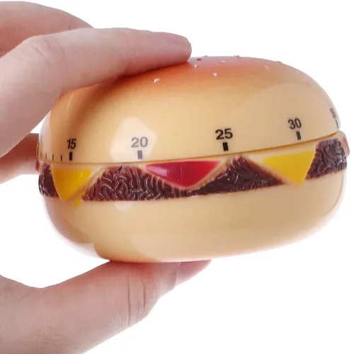 Vista 2 de Hamburger 60 temporizador mecánico cuenta atrás alarma cocina cocina recordatorio a