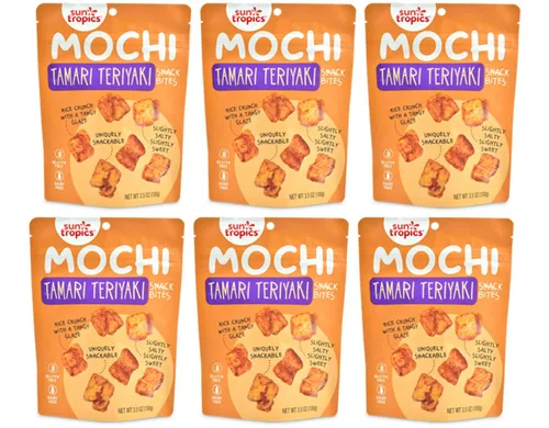 Vista 9 de Sun Tropics Mochi Crunch Golden Curry 3.5 oz (paquete de 6) Puffs de arroz
