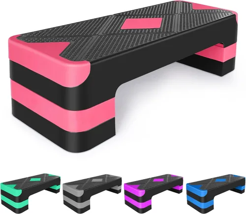 Vista 8 de Adjustable Exercise Workout Aerobic Stepper Step Platform Trainer