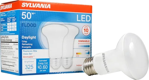 Vista 9 de LEDVANCE Sylvania - Bombilla LED R20, eficiente 5 W, regulable, temperatura de color de 3000 K, paquete de 2, color blanco (40339)