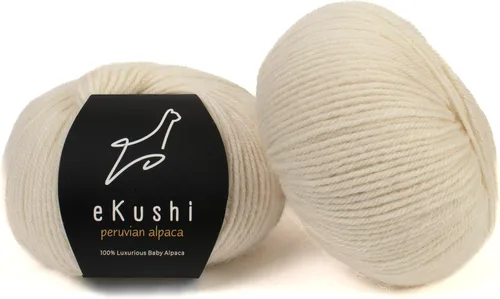 Vista 111 de 100% Hilo de Alpaca Baby para Tejer y Ganchillo - 1 Cono de Hilo Premium DK - Ligero, Hipoalergénico y Térmico Hecho en Perú - Ideal para Proyectos