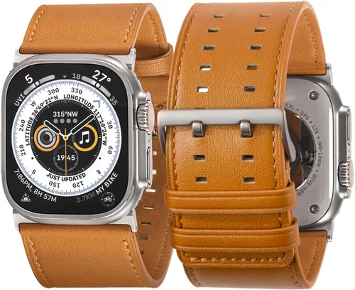 Vista 14 de Tefeca Correa Dual Series Compatible con Apple Watch Ultra 2/Ultra 49mm, Series 10 46mm, Series 9/8/7 45mm, SE2/SE/6/5/4 44mm