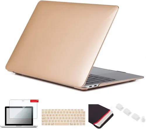 Vista 17 de Pack 5 en 1 de carcasa para MacBook Air, de Se7enline, de plástico duro, tacto suave, con protector de teclado de silicón, protector de pantalla