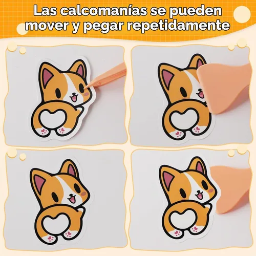 Vista 6 de Libro de calcomanías reutilizables - 100 hojas de álbum de recolección de calcomanías, A6