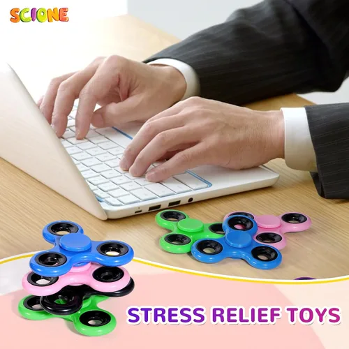 Vista 5 de SCIONE Paquete de 18 juguetes giratorios para ansiedad a granel para niños y adultos, juguetes para ansiedad a granel, spinner de mano para bolsas