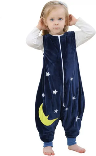 Vista 10 de Bycc Bynn Saco de forro polar para dormir con pies, sin mangas, para bebé, saco de dormir