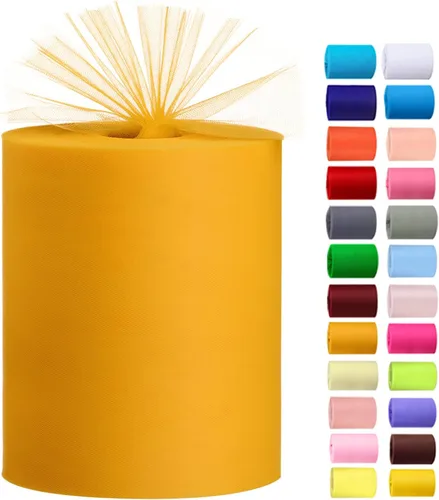 Vista 33 de Rollos de tul de 6 pulgadas por 100 yardas (300 pies) de tela de carrete de tul para bricolaje, faldas tutú, bodas, baby shower, manualidades