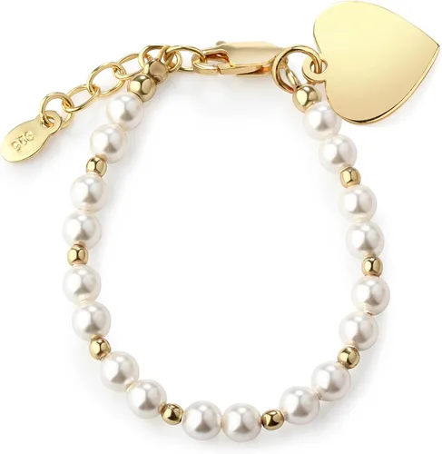 Vista 7 de Cherished Moments Pulsera o collar, chapado en oro de 14 quilates Brynn-MED (9 meses - 4 años)