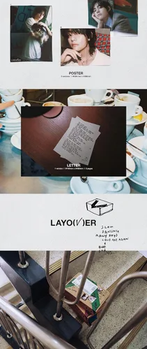 Vista 5 de BTS V Layover 1st Solo Album Out box+Contents+Photobook+Lyric book+Photocard+etc+Tracking Sealed BANGTAN Full SET