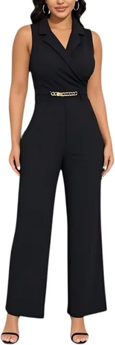 Vista 68 de DeftSharp Overol largo y elegante para mujer, sexy, para cóctel, fiesta, club, casual, para trabajo