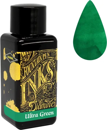 Vista 22 de Tinta embotellada para pluma estilográfica Diamine, 30 ml - Ámbar