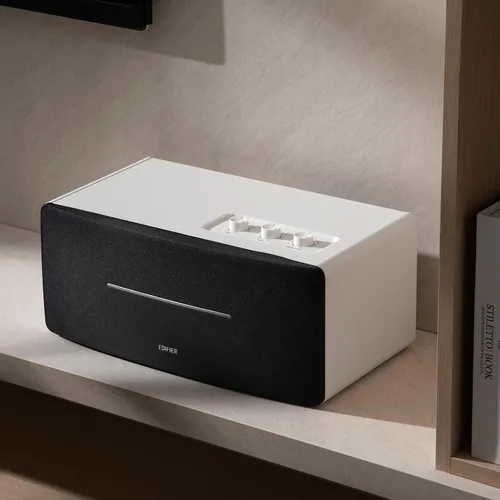Vista 2 de Edifier Altavoces de computadora de escritorio integrados D12 con Bluetooth 5.0, altavoz estéreo inalámbrico de mesa de 70 vatios RMS con salida
