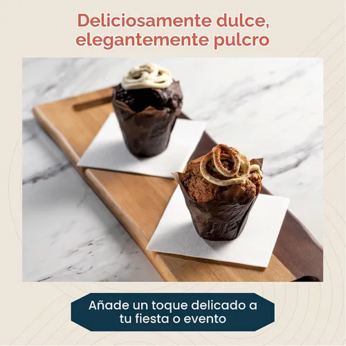 Vista 6 de 200 servilletas de papel desechables para postres y bebidas, hechas en Estados Unidos, suaves y absorbentes, para bares, restaurantes, cafeterías