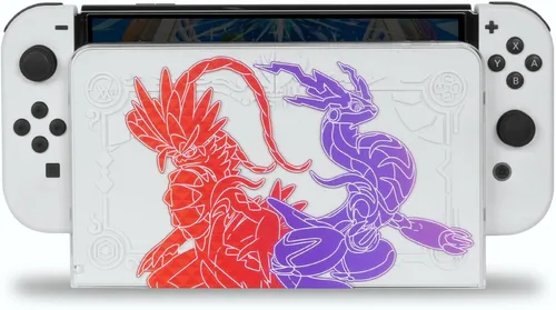 Vista 5 de TIKOdirect Cubierta de placa frontal personalizada para base de carga OLED Nintendo Switch, policarbonato duro, carcasa delgada antiarañazos sin