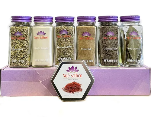 Vista 9 de Set de regalo de cocina de 6 especias y azafrán (británico)