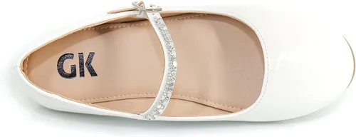 Vista 2 de Fancy Flats - Zapatos de vestir para niñas Zapatos formales para niña elegante Ballet Sparkle Wedding Party Adorable bailarina Mary Jane Flats