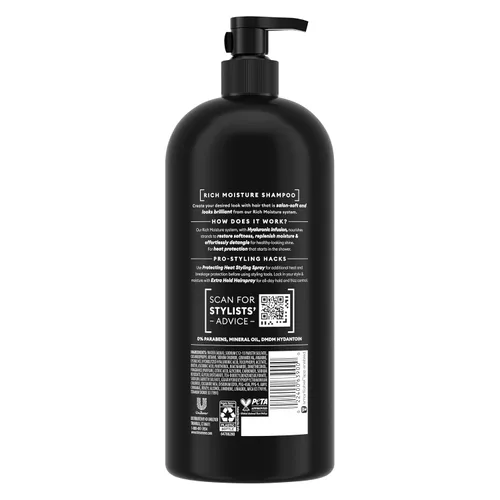 Vista 2 de TRESemmé Champú Hidratante de Humedad Rica con Bomba para Cabello Seco Formulado con Tecnología Pro Style 39 Fl Oz