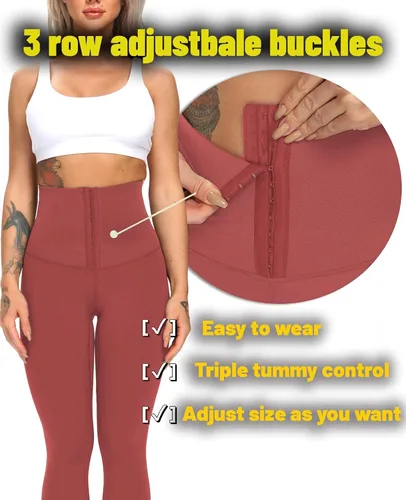 Vista 6 de CROSS1946 Leggings de entrenamiento de cintura para mujer, cintura alta, levantamiento de glúteos, pantalones de yoga con control de abdomen