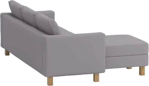 Vista 5 de Solo funda de sofá Karlstad de algodón denso de tres asientos y funda de diván de repuesto solo se adapta al sofá de esquina seccional IKEA
