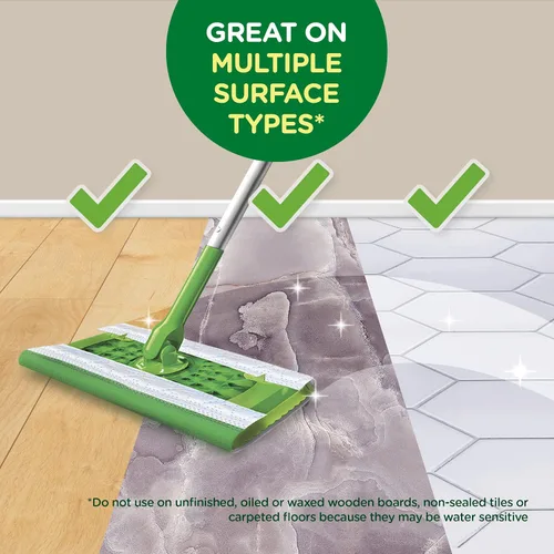 Vista 6 de P&G Swiffer - Repuesto de almohadilla para trapeador húmedo, aroma fresco de ventana abierta, 24 unidades (paquete de 6)