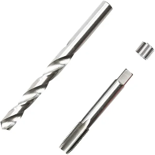 Vista 5 de Kit de reparación de roscas, M12 x 0.059 in Kit de inserción de reparación de rosca métrica compatible con herramientas de mano para reparación