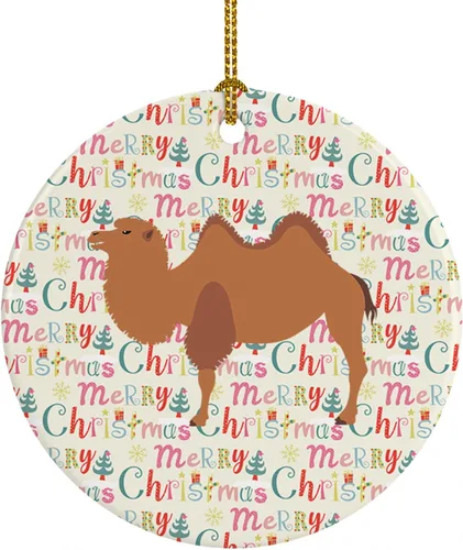 Vista 52 de Caroline's Treasures Adorno de cerámica de avestruz común para árbol de Navidad, decoración colgante para el hogar, Navidad, vacaciones, fiesta