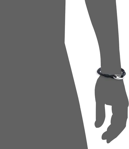 Vista 4 de OIDEA 2 pulseras trenzadas de cuero para hombre y mujer, de acero inoxidable, cierre de gancho fácil de 8.0in