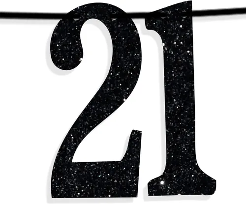 Vista 7 de Cartel negro con purpurina Look At You Turning 21 & Sh*t, Rip Fake ID/21 & Legal/Happy 21st Birthday/Cheers to 21 Years