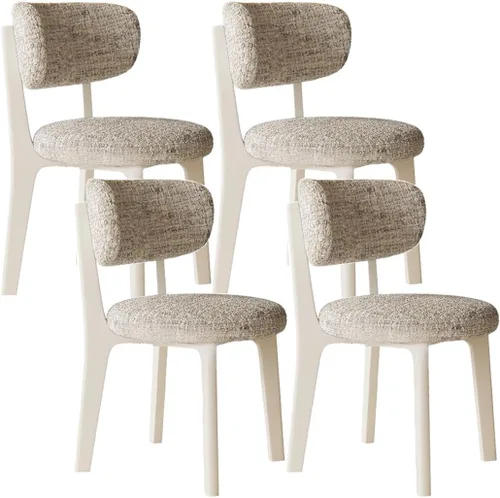 Vista 36 de YVYKFZD Solid Wood Dining Chairs, Armless Dining Room Chair Set, Upholstered Kitchen Chairs, Living Room Chair with Removable Fabric Seat Cushion