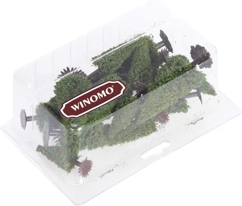 Vista 6 de WINOMO Árboles de juguete 15 piezas de cedro modelo modelo planta verde paisaje planta verde planta paisaje planta planta paisaje planta